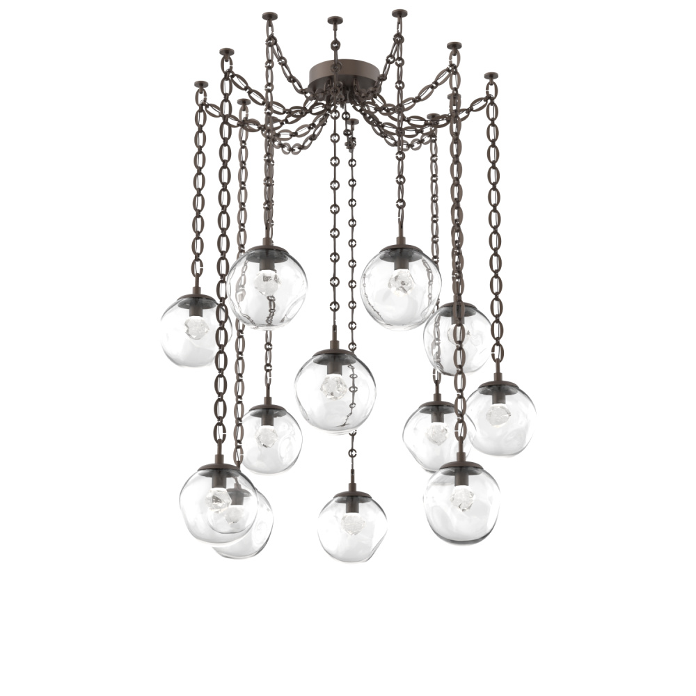 Aster LED Multi Light Pendant Multi Port Canopy Flat Bronze