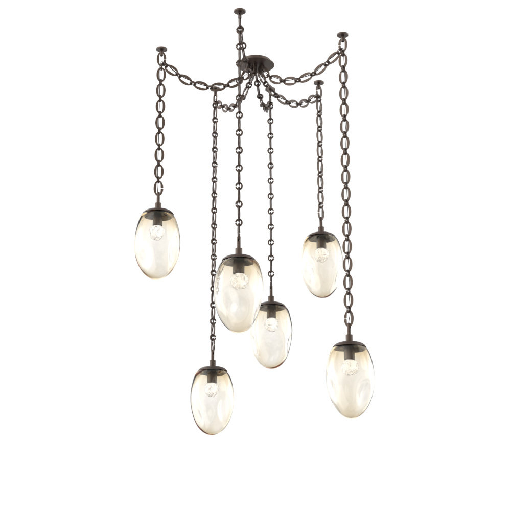 Meteo LED Multi Light Pendant Multi Port Canopy Flat Bronze