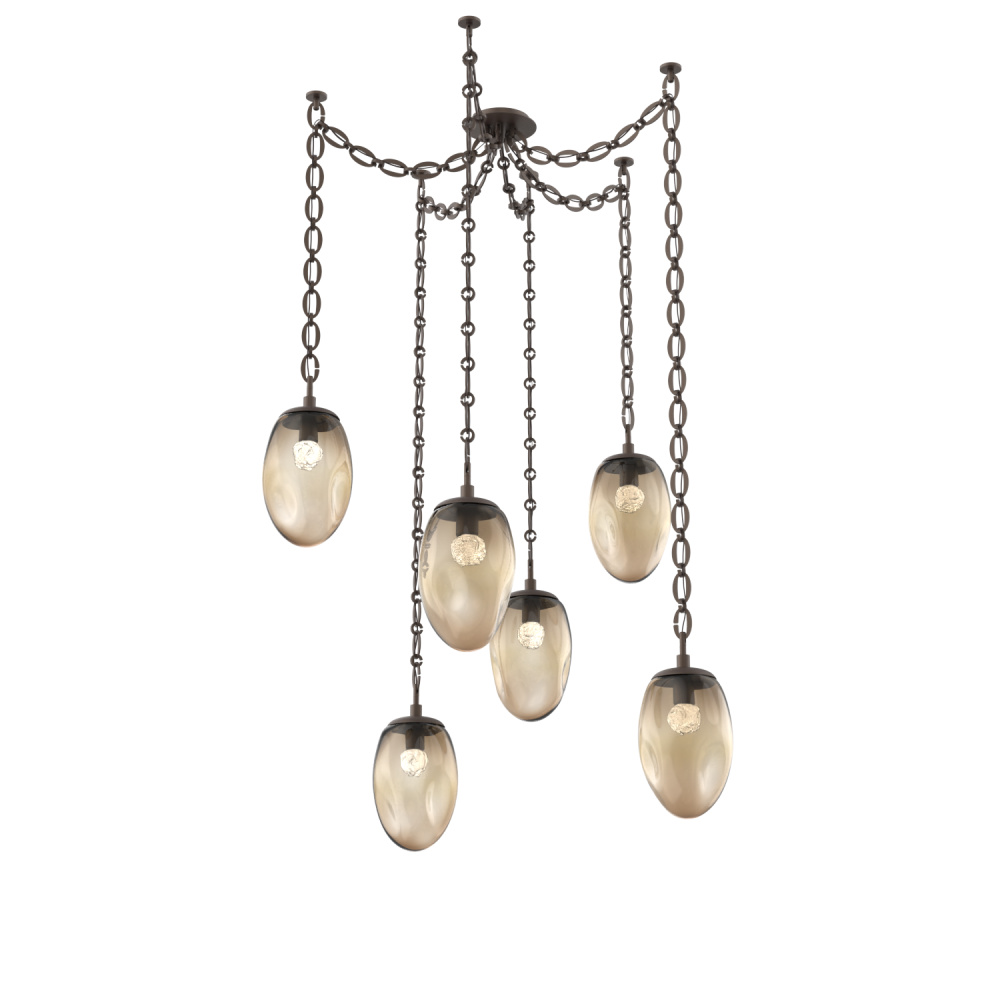 Meteo LED Multi Light Pendant Multi Port Canopy Flat Bronze