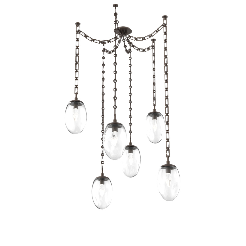 Meteo LED Multi Light Pendant Multi Port Canopy Flat Bronze