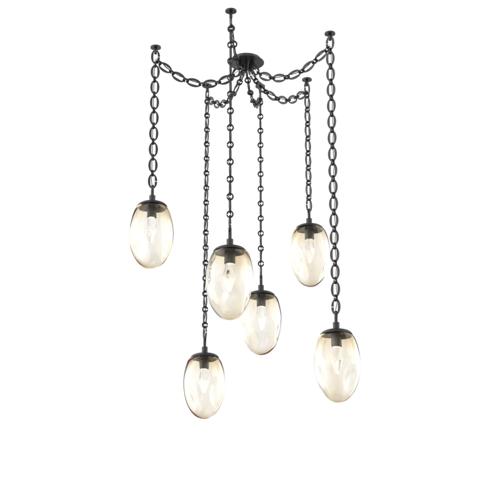 Meteo LED Multi Light Pendant Multi Port Canopy Matte Black