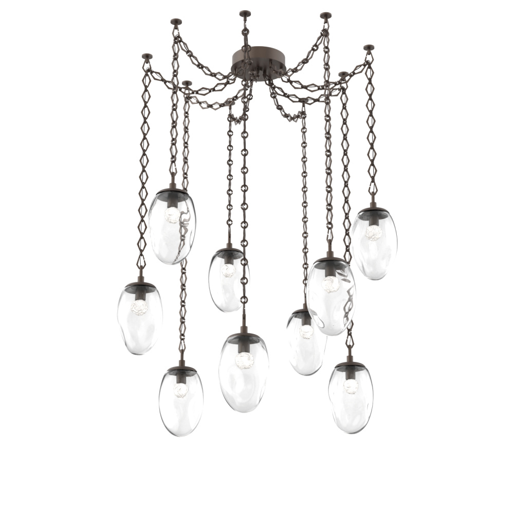 Meteo LED Multi Light Pendant Multi Port Canopy Flat Bronze