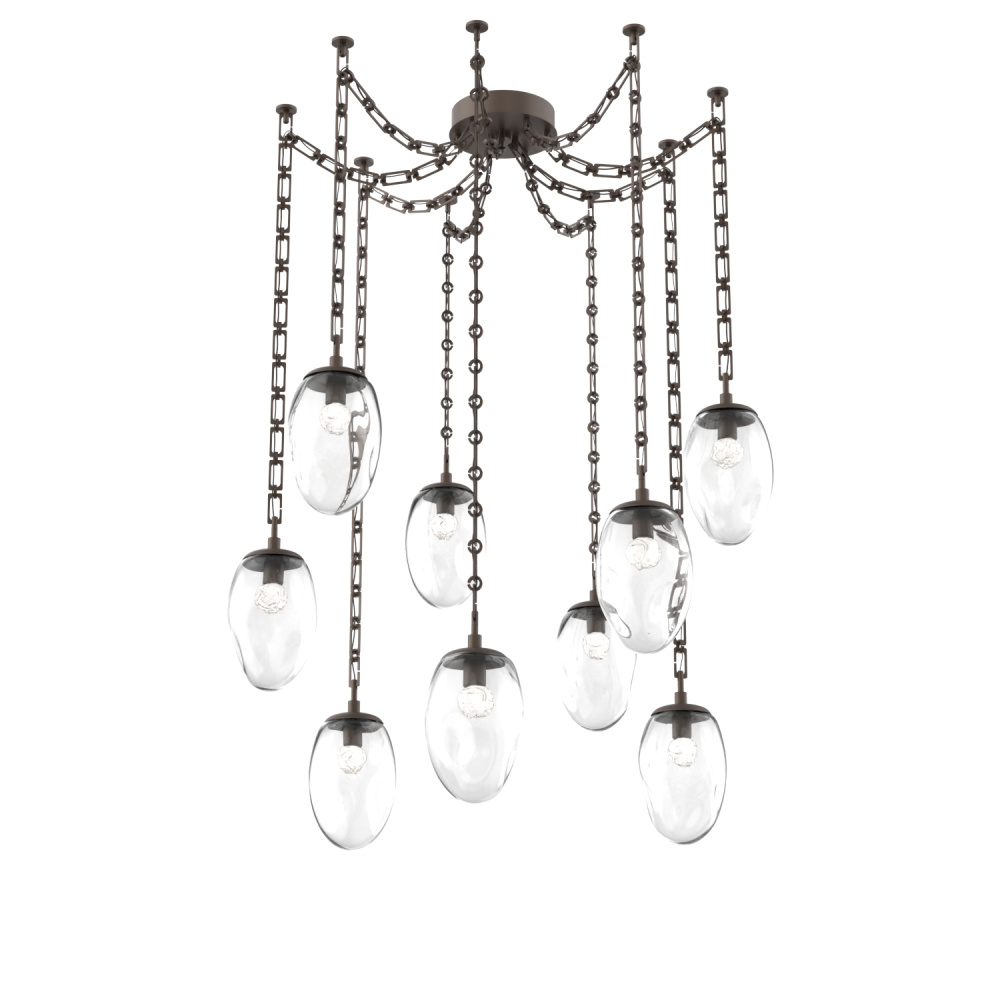 Meteo LED Multi Light Pendant Multi Port Canopy Flat Bronze