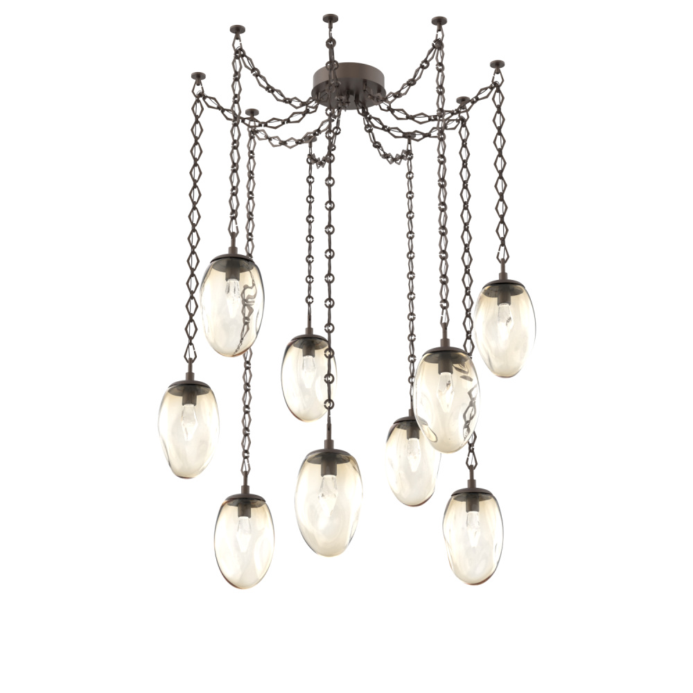 Meteo LED Multi Light Pendant Multi Port Canopy Flat Bronze