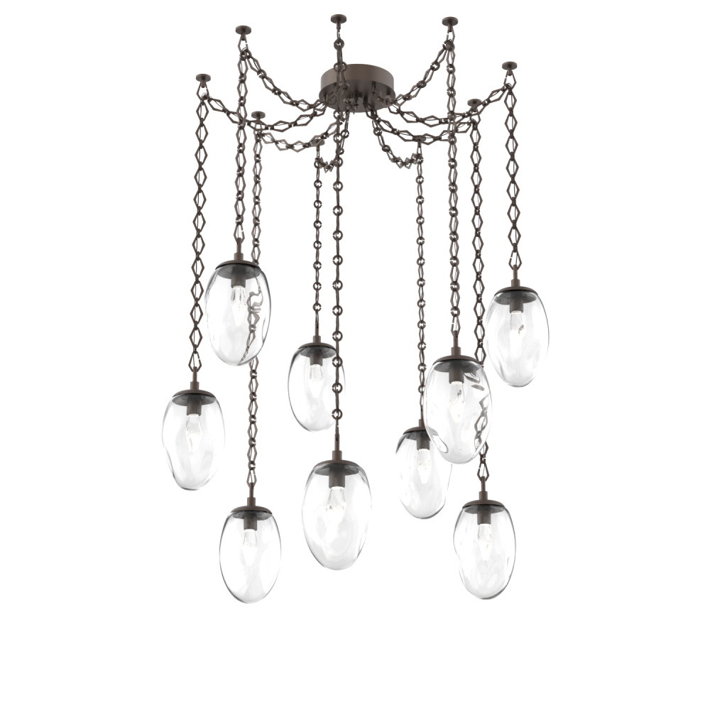Meteo LED Multi Light Pendant Multi Port Canopy Flat Bronze