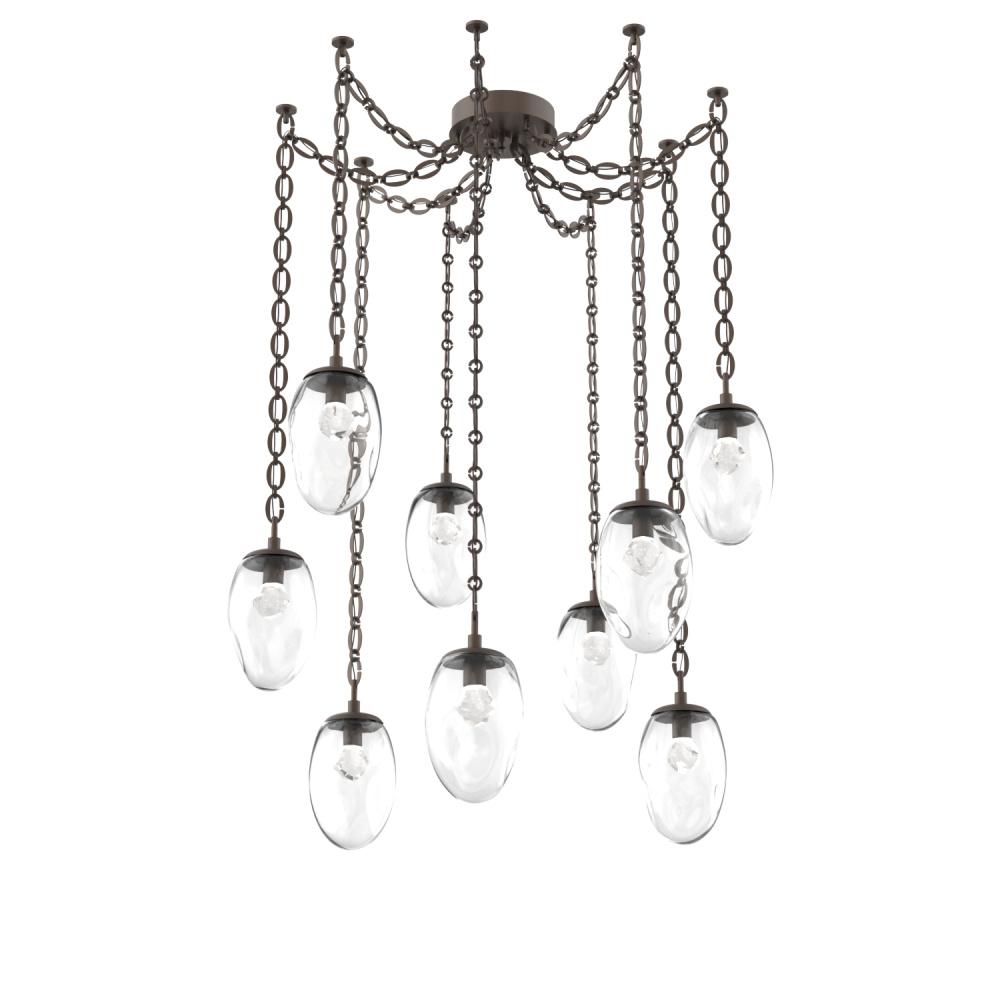 Meteo LED Multi Light Pendant Multi Port Canopy Flat Bronze