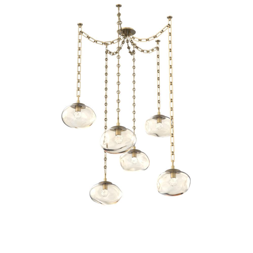 Nova LED Multi Light Pendant Gilded Brass
