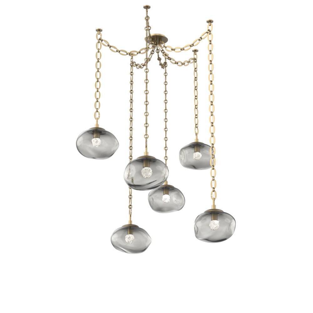 Nova LED Multi Light Pendant Gilded Brass