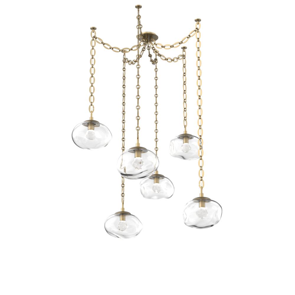 Nova LED Multi Light Pendant Gilded Brass