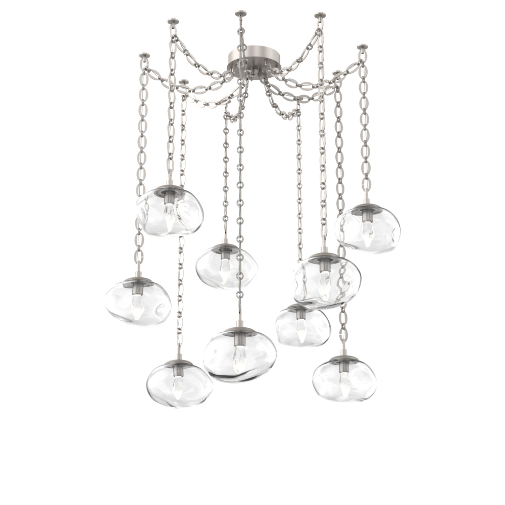 Nova LED Multi Light Pendant Beige Silver