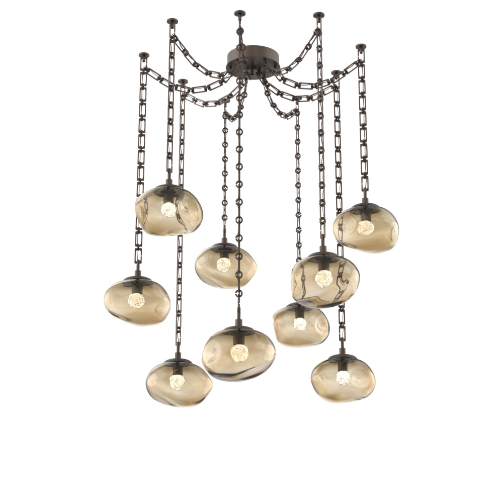 Nova LED Multi Light Pendant Flat Bronze
