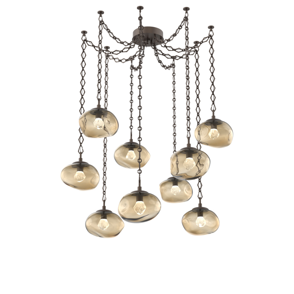 Nova LED Multi Light Pendant Flat Bronze