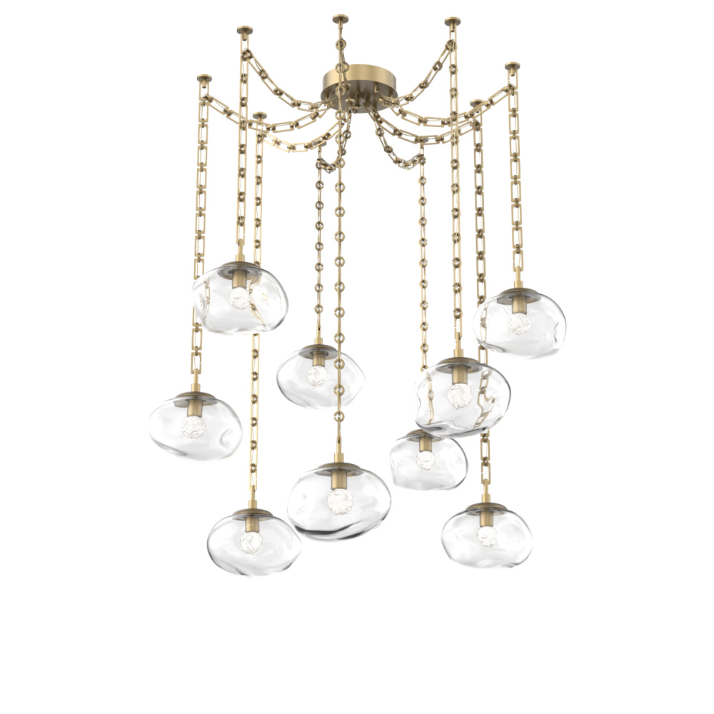 Nova LED Multi Light Pendant Gilded Brass