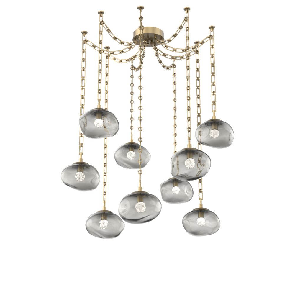Nova LED Multi Light Pendant Gilded Brass