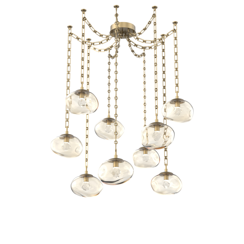 Nova LED Multi Light Pendant Gilded Brass