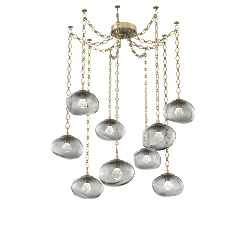 Nova LED Multi Light Pendant Gilded Brass