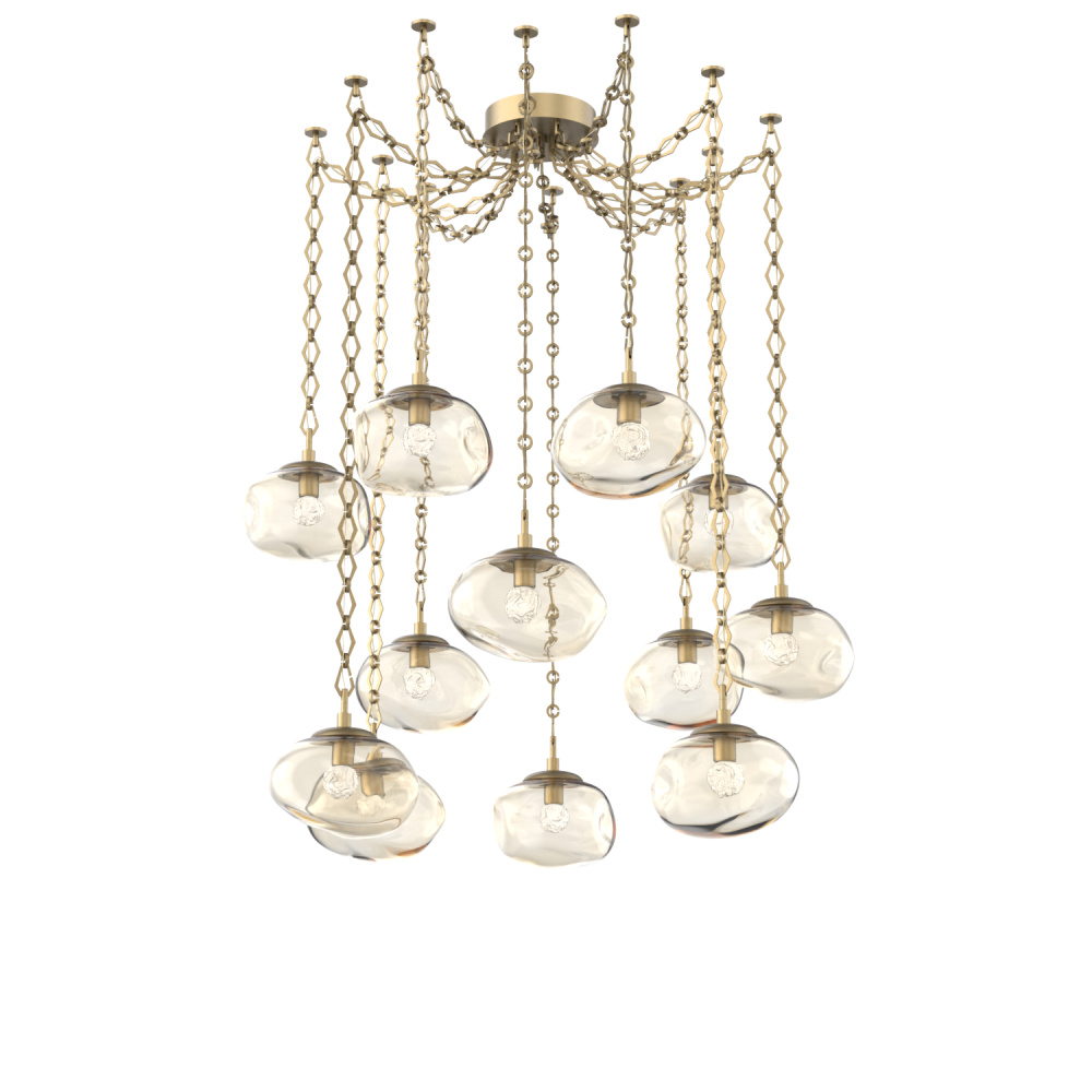 Nova LED Multi Light Pendant Gilded Brass