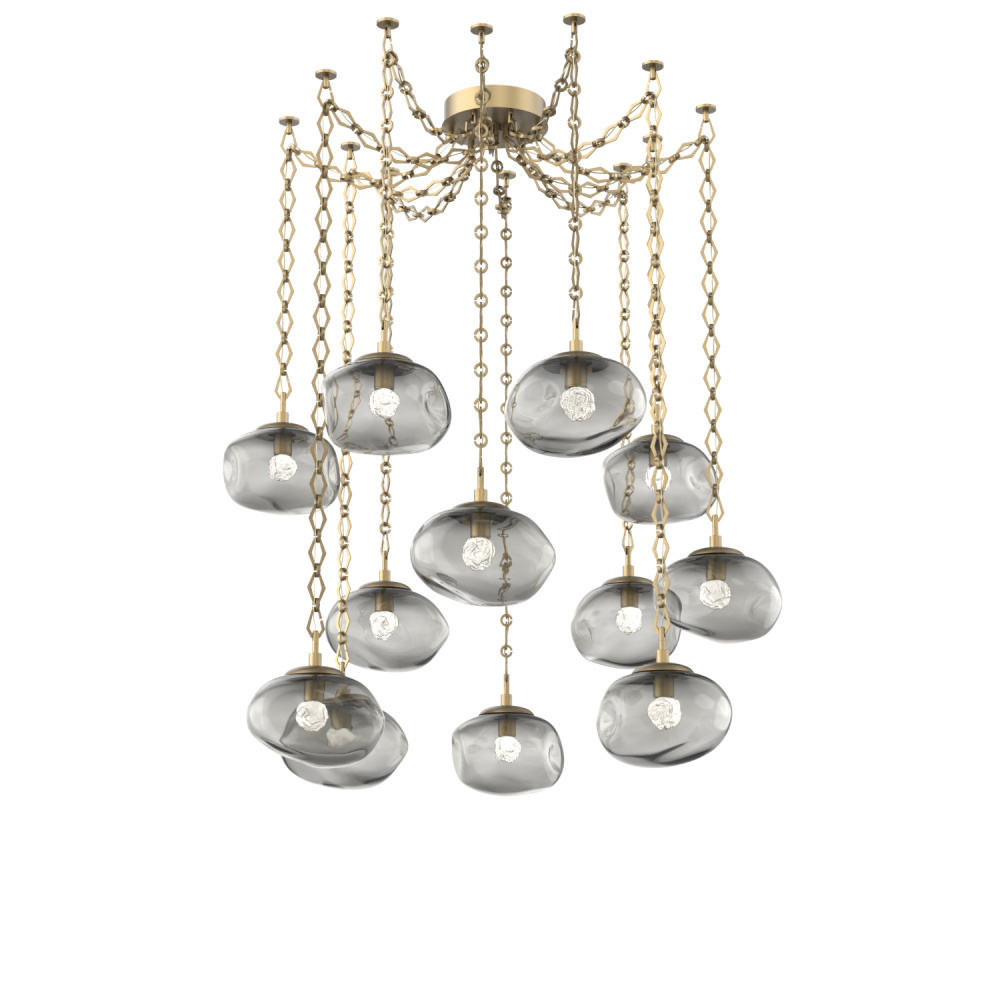 Nova LED Multi Light Pendant Gilded Brass