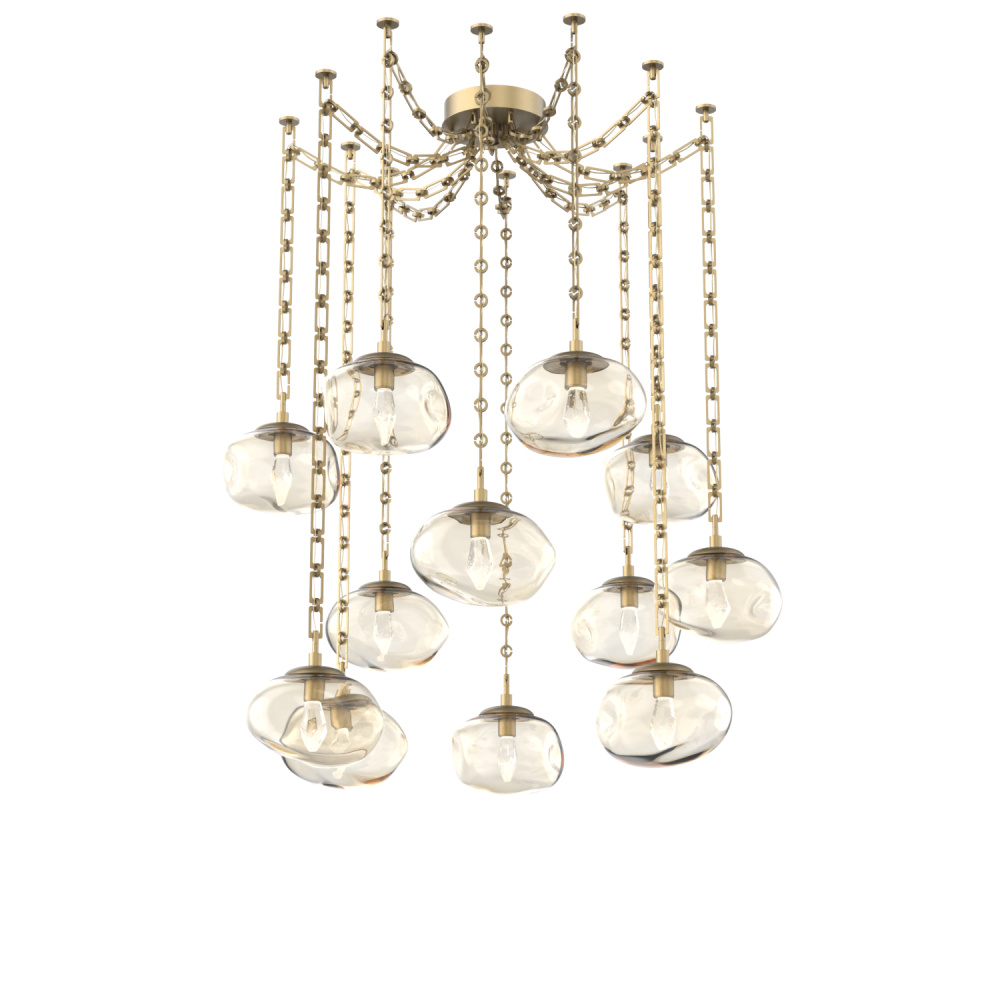 Nova LED Multi Light Pendant Gilded Brass