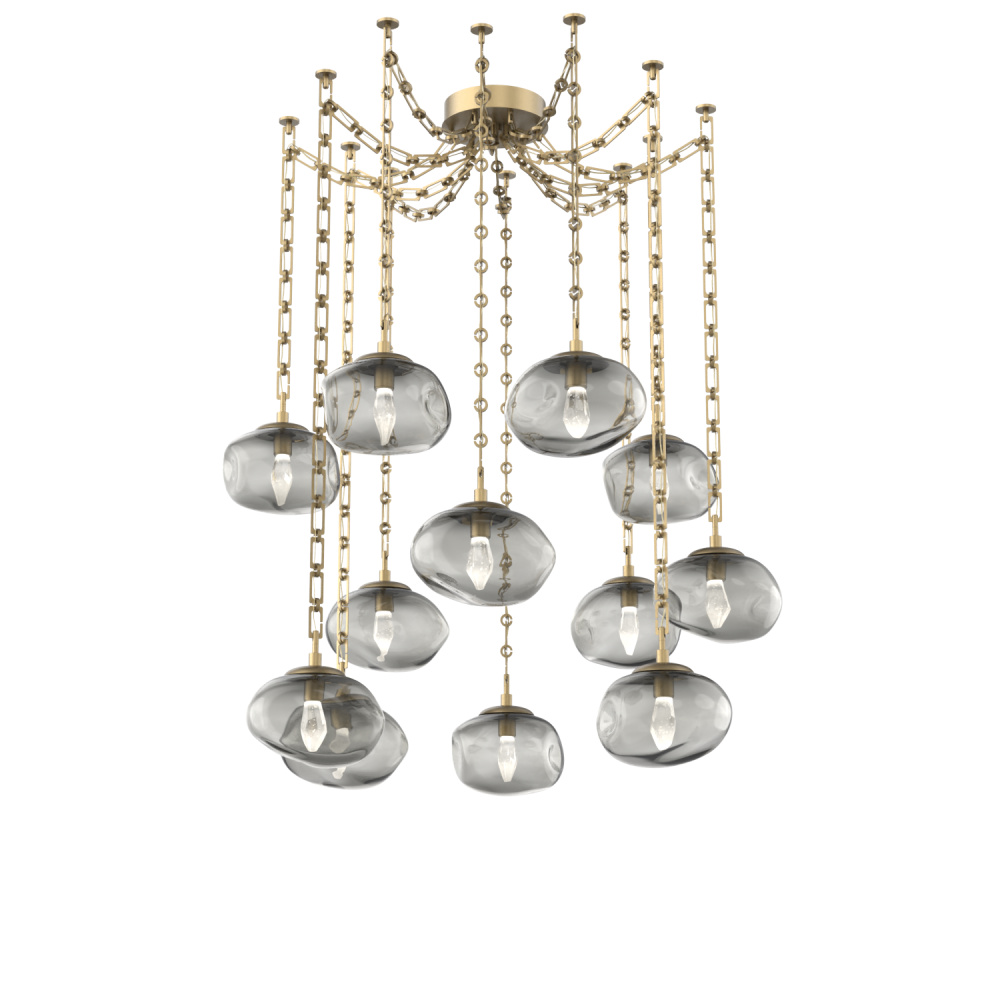 Nova LED Multi Light Pendant Gilded Brass