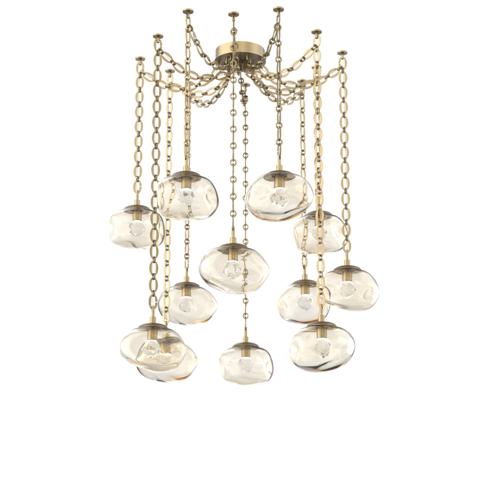Nova LED Multi Light Pendant Gilded Brass