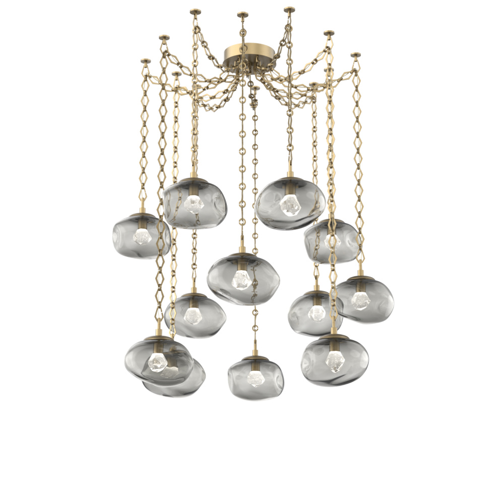 Nova LED Multi Light Pendant Gilded Brass