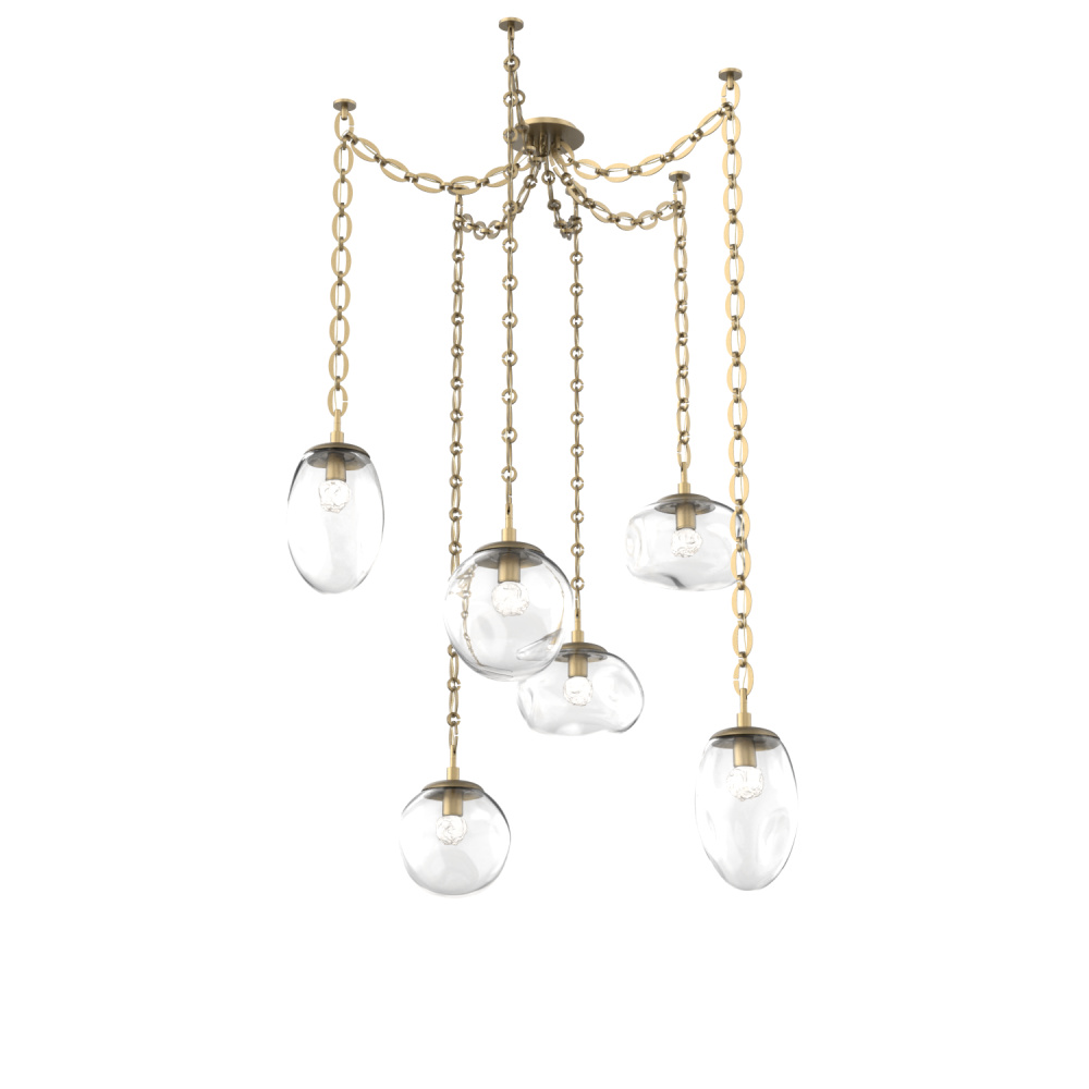 Cosmos LED Multi Light Pendant Gilded Brass