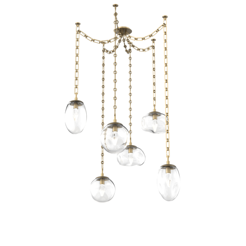 Cosmos LED Multi Light Pendant Gilded Brass
