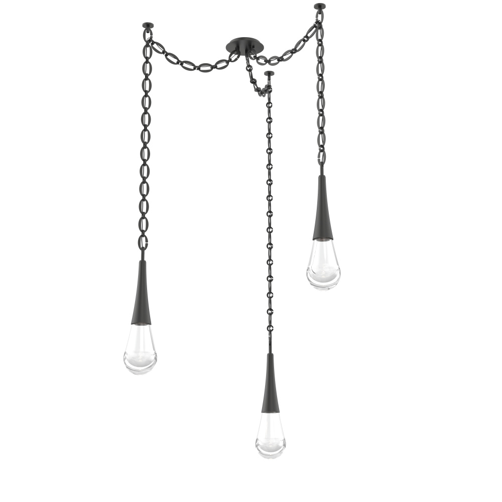 Raindrop Multi Light Pendant Matte Black