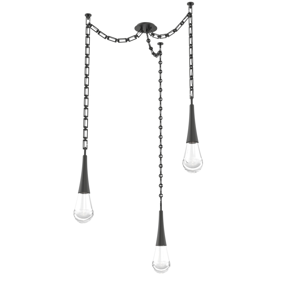 Raindrop Multi Light Pendant Matte Black