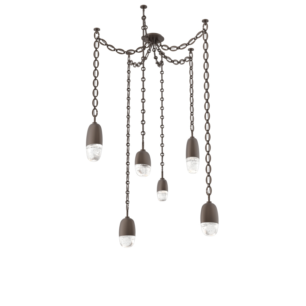 Pebble Multi Light Pendant Flat Bronze