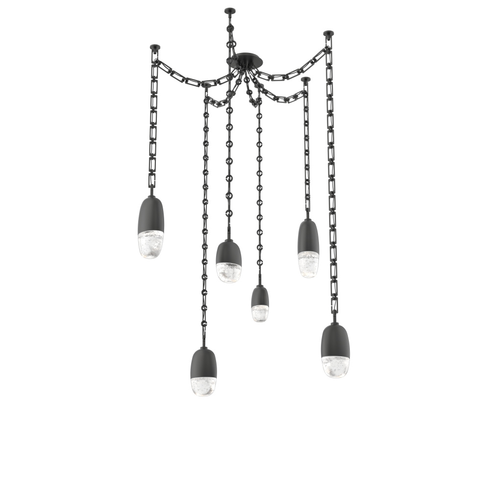 Pebble Multi Light Pendant Matte Black