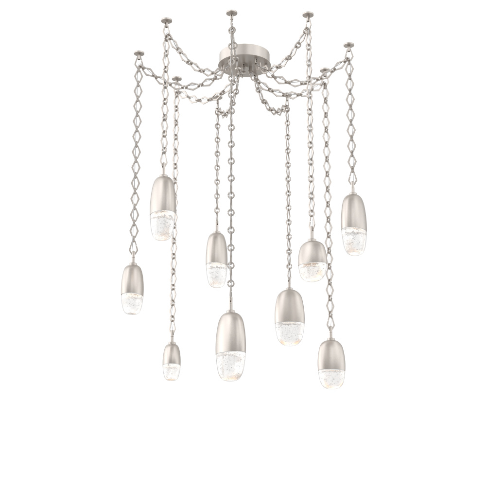 Pebble Multi Light Pendant Beige Silver