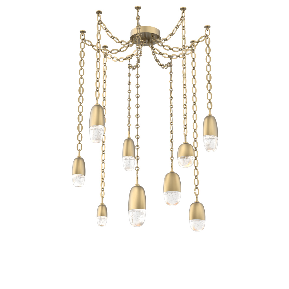 Pebble Multi Light Pendant Gilded Brass