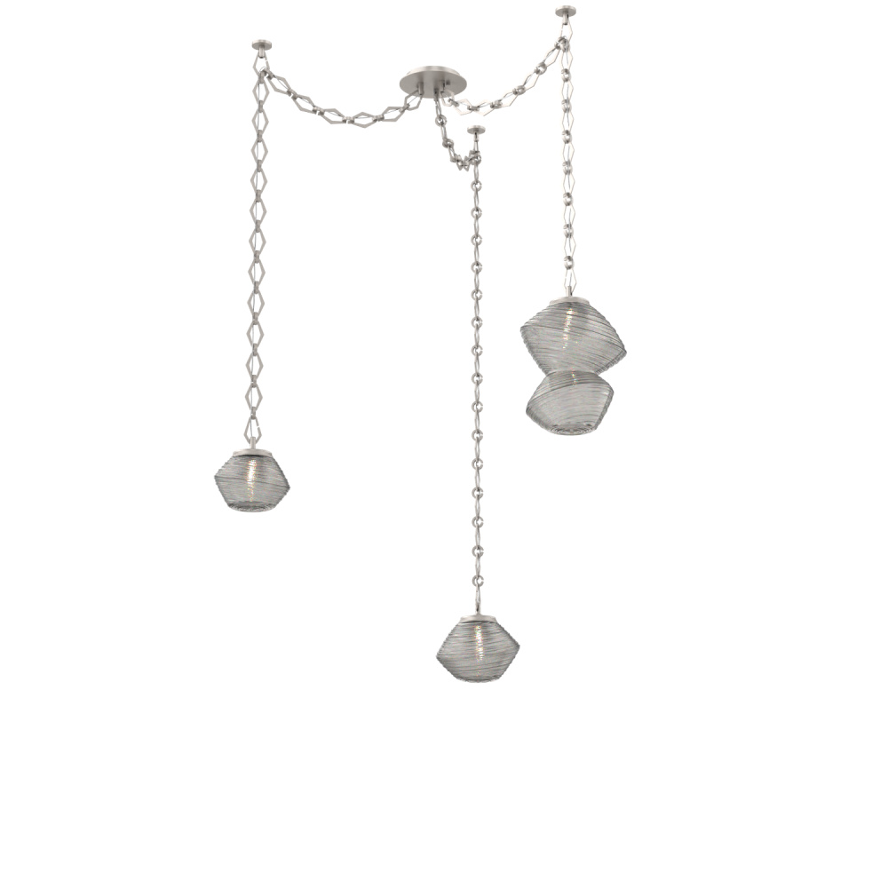 Mesa Multi Light Pendant Beige Silver