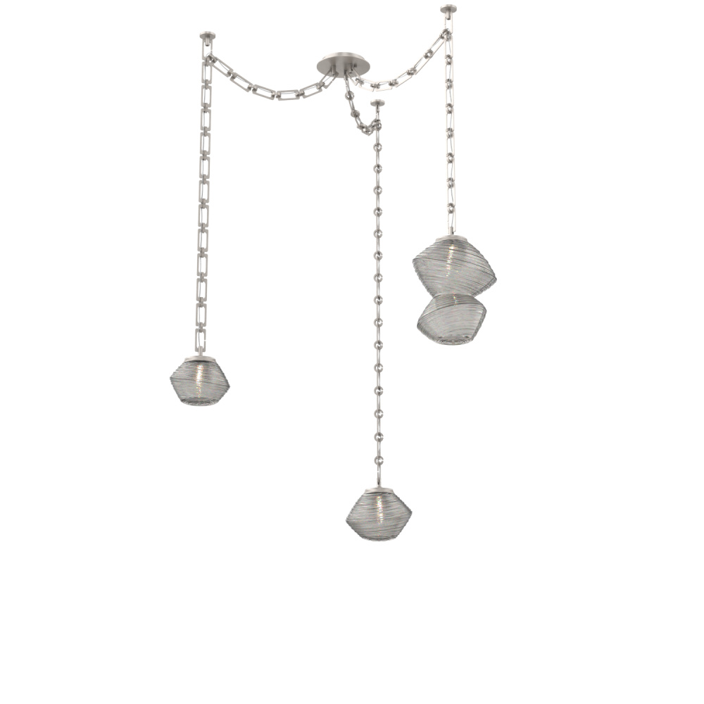 Mesa Multi Light Pendant Beige Silver