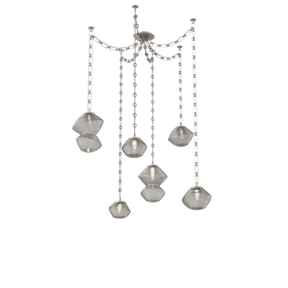 Mesa Multi Light Pendant Beige Silver