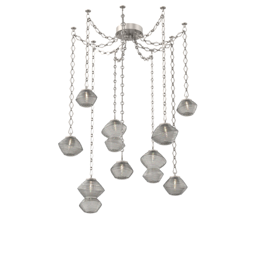 Mesa Multi Light Pendant Beige Silver