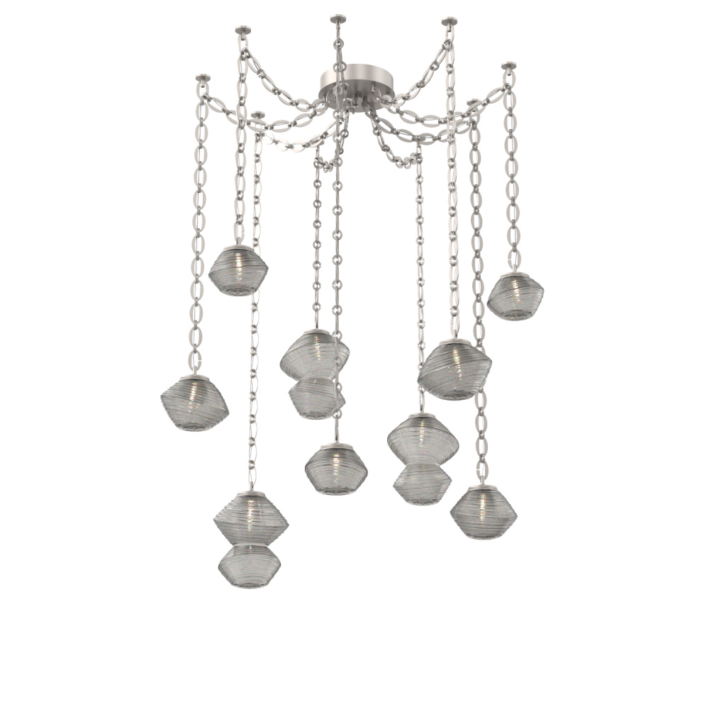 Mesa Multi Light Pendant Beige Silver
