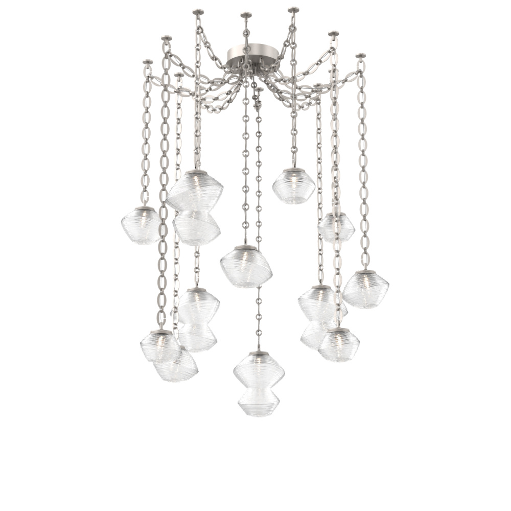 Mesa Multi Light Pendant Beige Silver