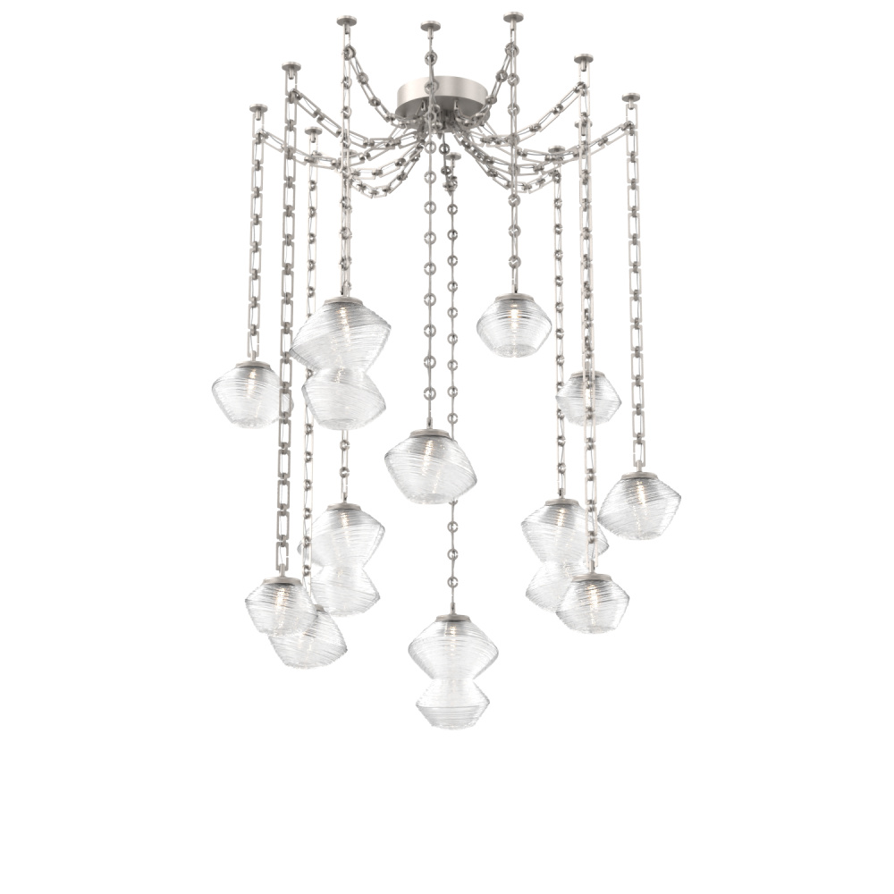 Mesa Multi Light Pendant Beige Silver