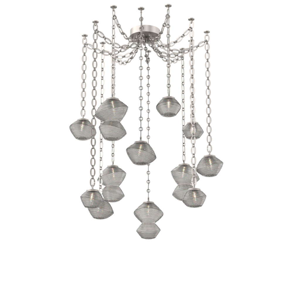 Mesa Multi Light Pendant Beige Silver