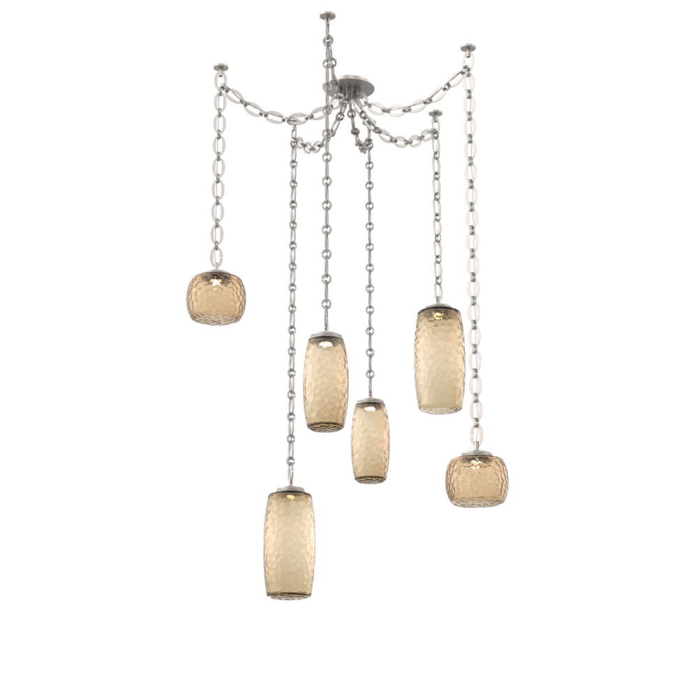 Vessel Multi Light Pendant Beige Silver