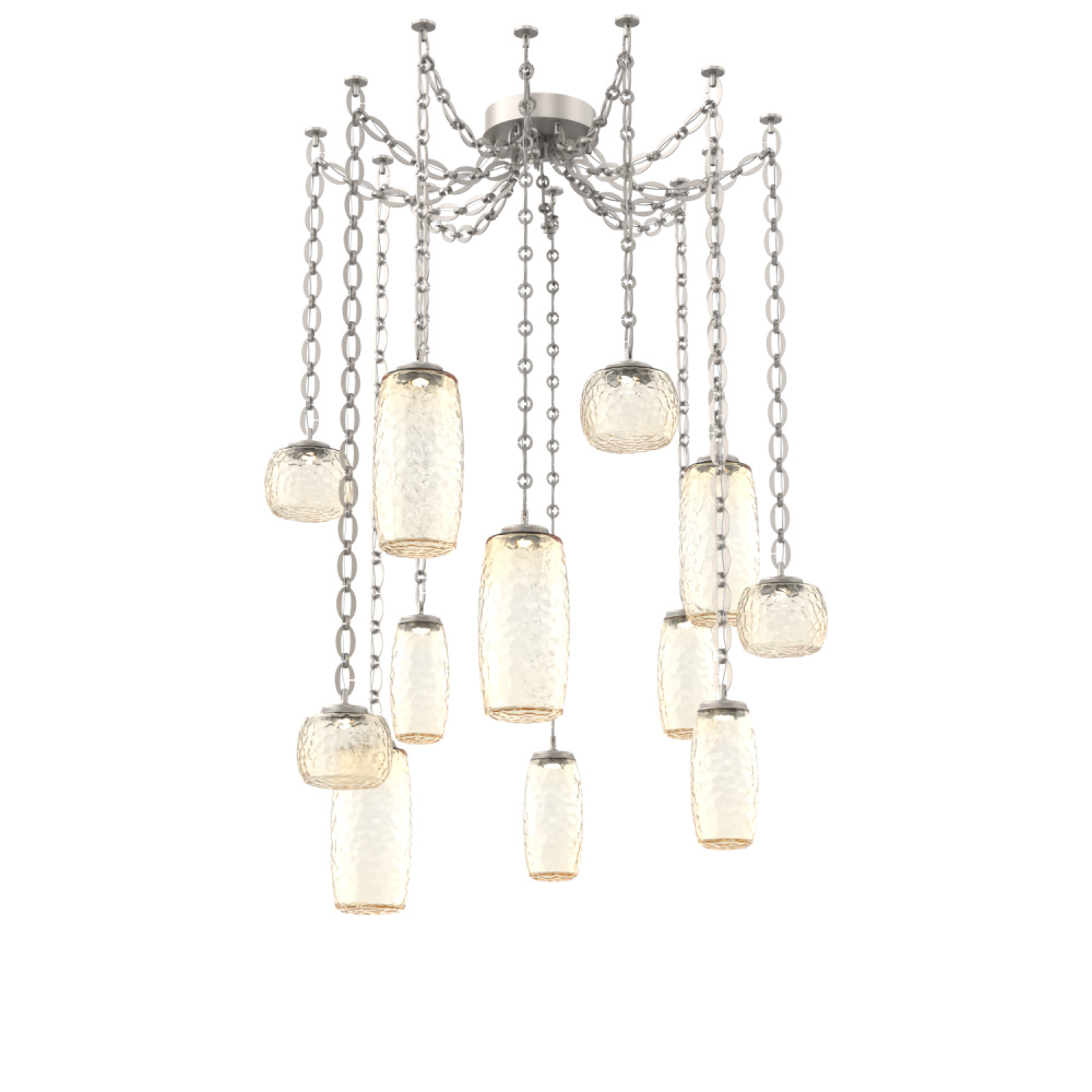 Vessel Multi Light Pendant Beige Silver