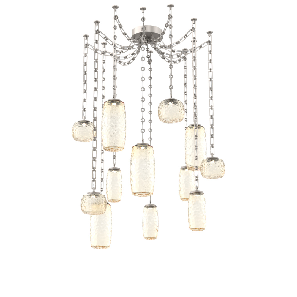 Vessel Multi Light Pendant Beige Silver