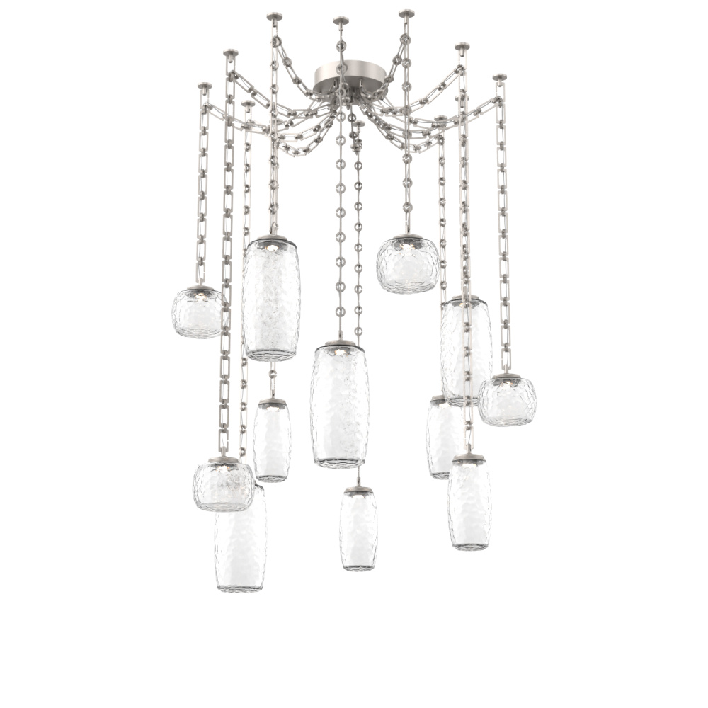 Vessel Multi Light Pendant Beige Silver