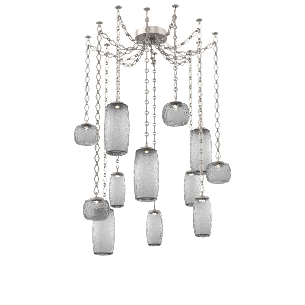 Vessel Multi Light Pendant Beige Silver
