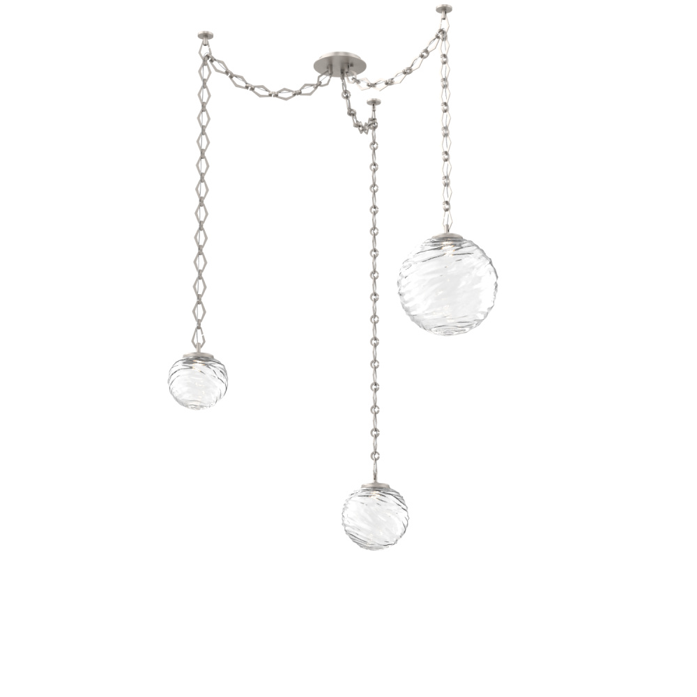 Gaia Multi Light Pendant Beige Silver