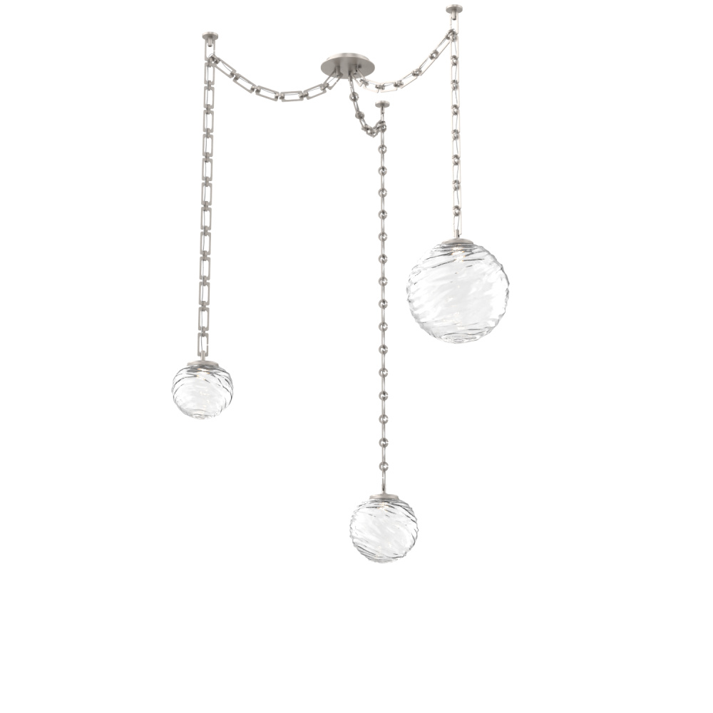Gaia Multi Light Pendant Beige Silver