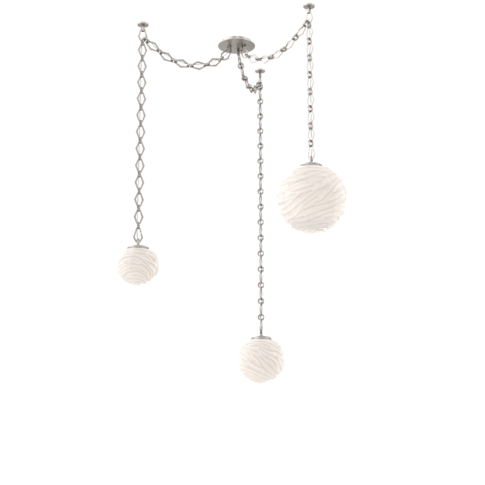 Gaia Multi Light Pendant Beige Silver